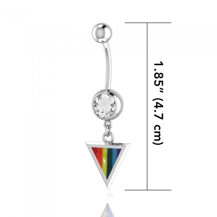Rainbow Triangle belly button body jewelry BJ024 - Jewelry