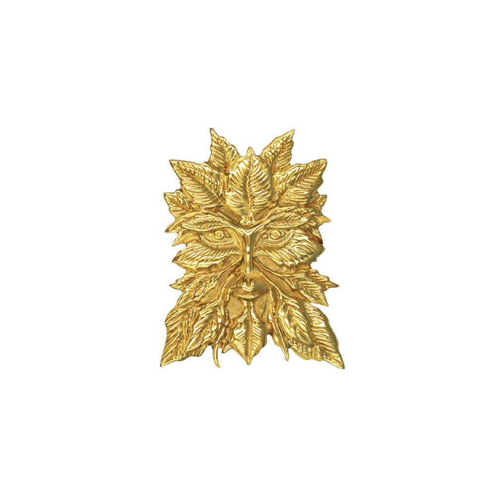 Jessica Galbreth Green Man Solid Gold Pendant GPD002