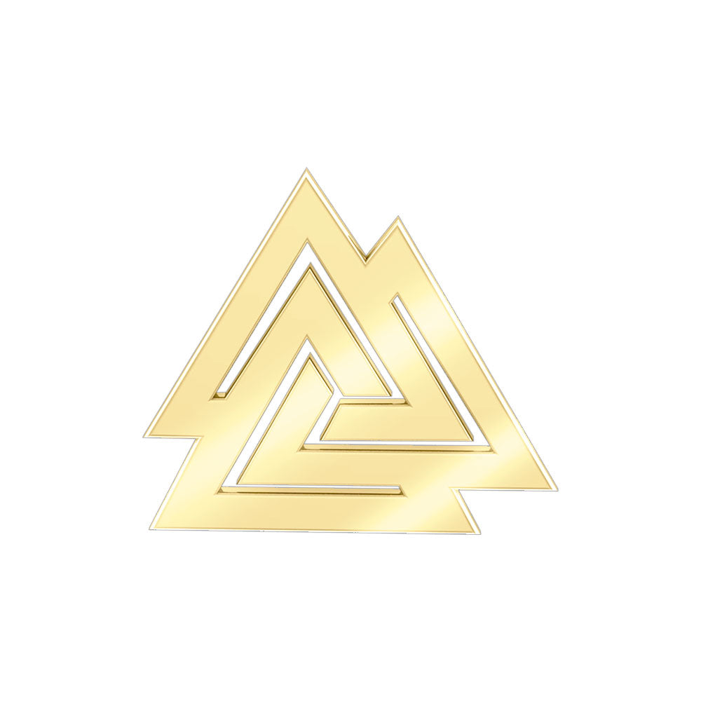 The Viking Valknut 14 K Solid Gold Pendant GPD1071