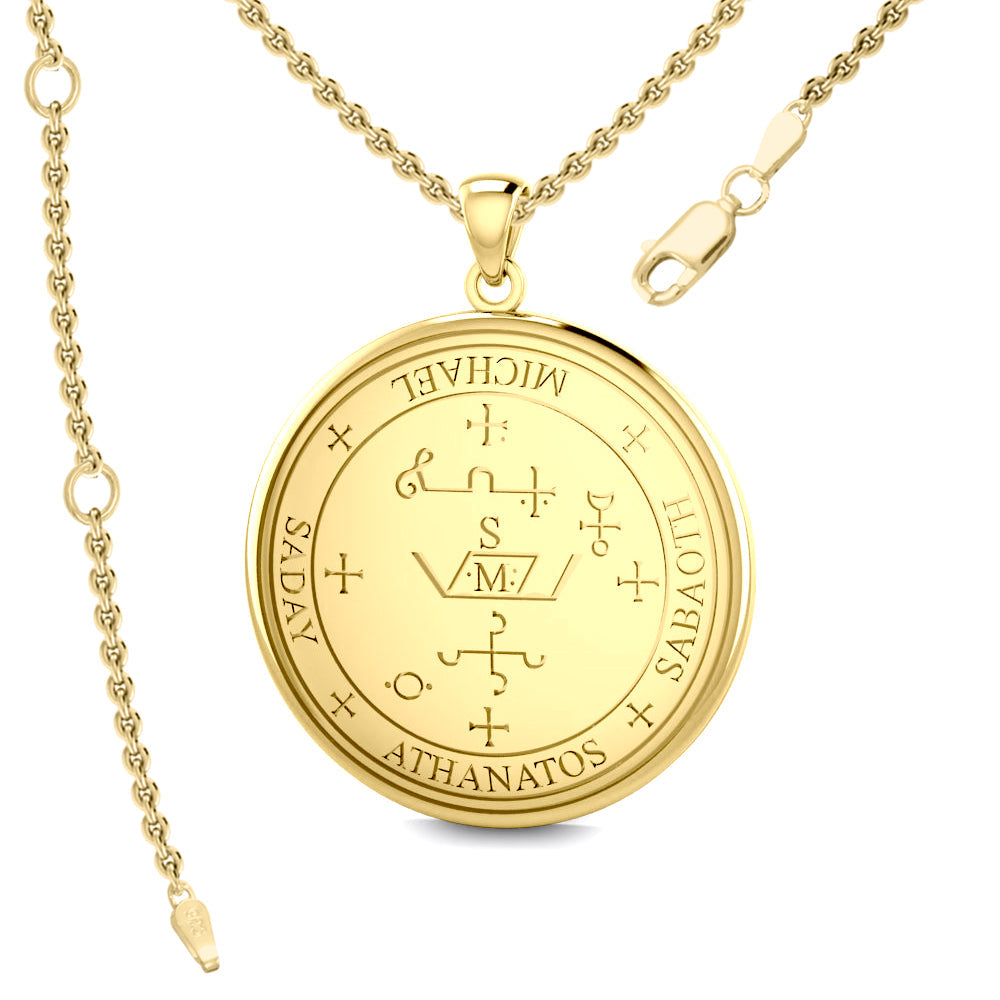 Sigil of the Archangel Michael Solid Gold Pendant GPD2818