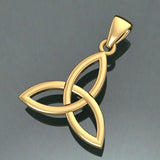 Celtic Trinity Knot 14K Yellow Gold Pendant Small Size GPD5607