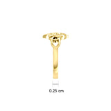 Triquetra in Heart Solid Gold Ring GRI2389