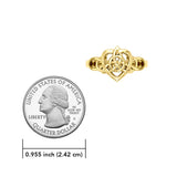 Triquetra in Heart Solid Gold Ring GRI2389
