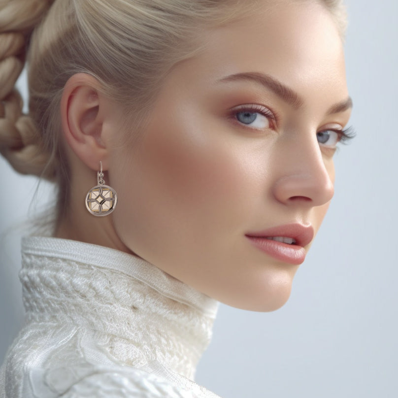 Protection and Growth Silver and Gold Earrings MER530