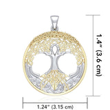 Behold the Magnificent Tree of Life ~ Silver and 14K Gold Accent Pendant MPD3544