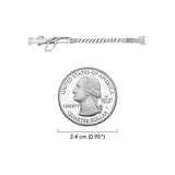 Sterling Silver Riding Crop Lapel Brooch TBC082