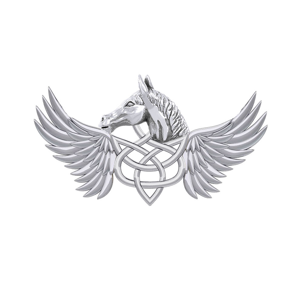 The Celtic Pegasus Silver Brooch TBC165