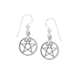 The Third Degree Pentacle Silver Earrings TE2794