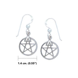 The Third Degree Pentacle Silver Earrings TE2794