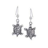 Diamondback Turtle Sterling Silver Earrings TE2798