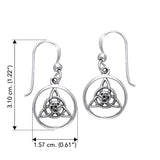 Celtic Trinity Pentacle Silver Earrings TER043