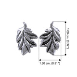 Oak Leaves Silver Post TER047