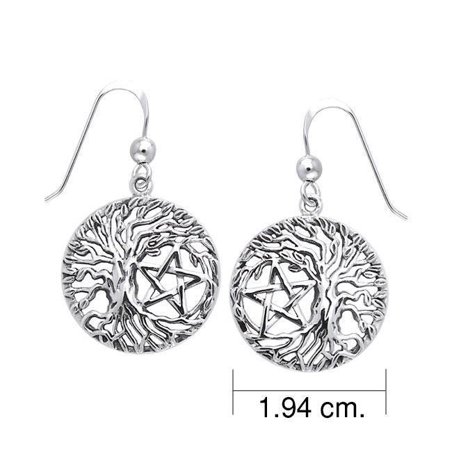 Mickie Mueller Tree of Life Pentacle Sterling Silver Earrings TER1106