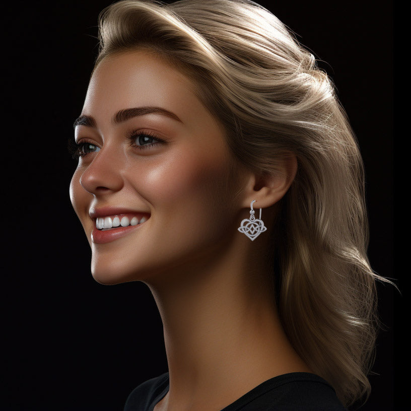 Celtic Eternal Love Bythol Sterling Silver Earrings – Timeless Symbol of Love and Devotion by Peter Stone Jewelry TER2189