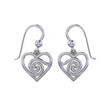 Spiral of growth, evolution, and progression. Its continuous, winding form suggests ongoing development and expansion sterling silver Earrings by Peter Stone Jewelry TER2191