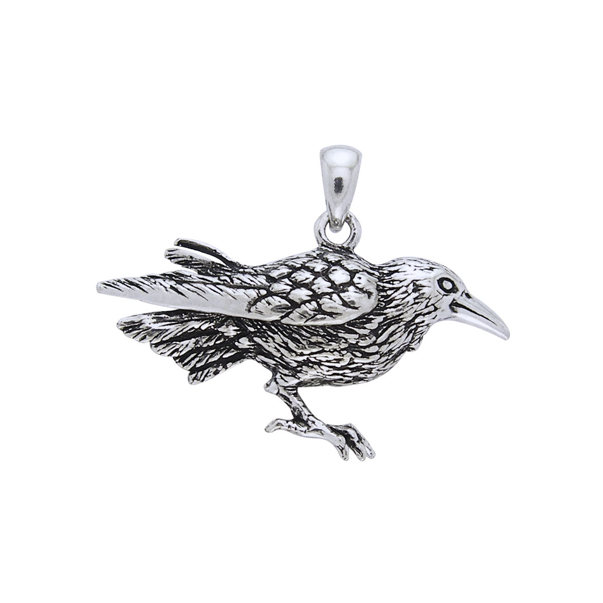 Haunted by the Mythical Raven Sterling Silver Pendant TP1439