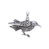 Haunted by the Mythical Raven Sterling Silver Pendant TP1439