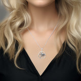 Raven on Pentacle Sterling Silver Pendant TP1530