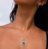 Raven on Pentacle Sterling Silver Pendant TP1530