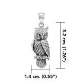 Owl Sterling Silver Pendant TP1619