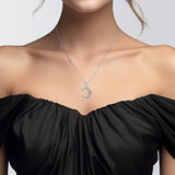 Celtic Crescent Moon Sterling Silver Pendant TP2963