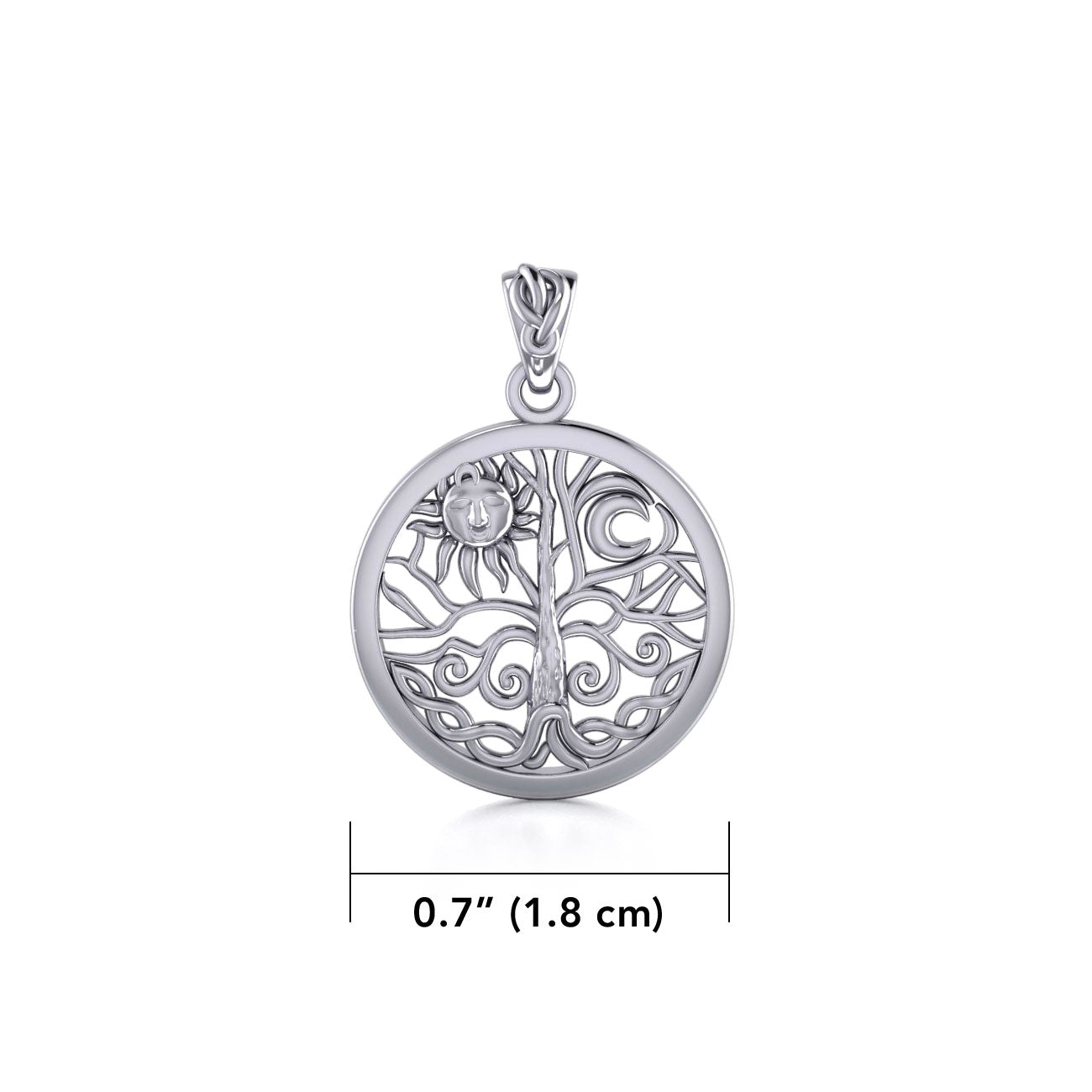 Pagan & Wicca Tree of Life ~ Sterling Silver Pendant TP3109