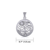 Pagan & Wicca Tree of Life ~ Sterling Silver Pendant TP3109