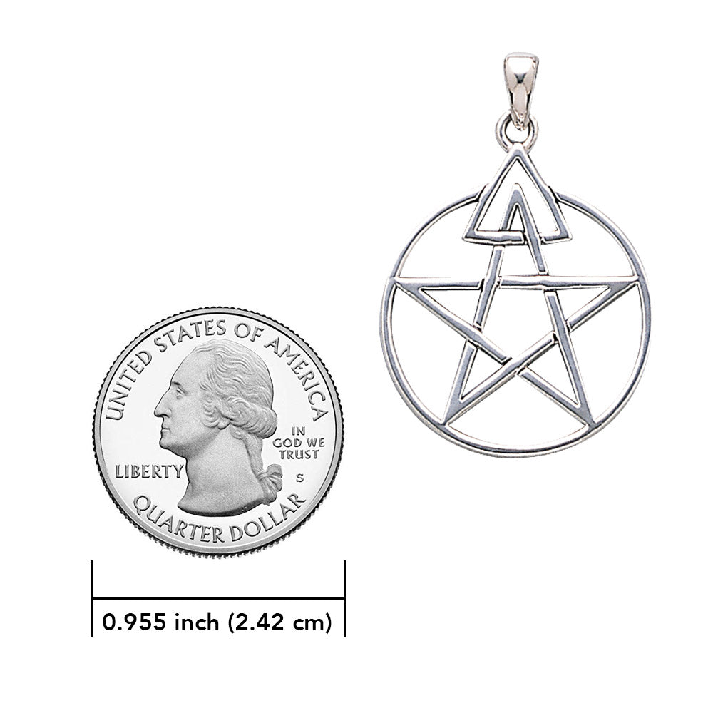 The Third Degree Pentacle Silver Pendant TP3113