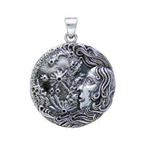 Moon Goddess Sterling Silver Pendant By Oberon Zell TP3202