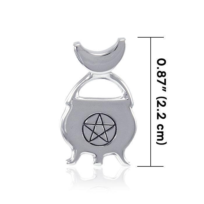 Cook up some magick in the witches cauldron ~ Sterling Silver Pendant TP3279