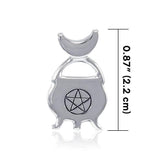 Cook up some magick in the witches cauldron ~ Sterling Silver Pendant TP3279