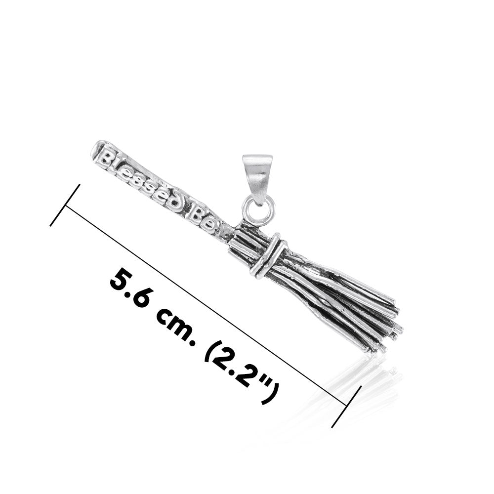 Silver Broomstick Pendant  TP3303