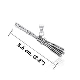 Silver Broomstick Pendant  TP3303