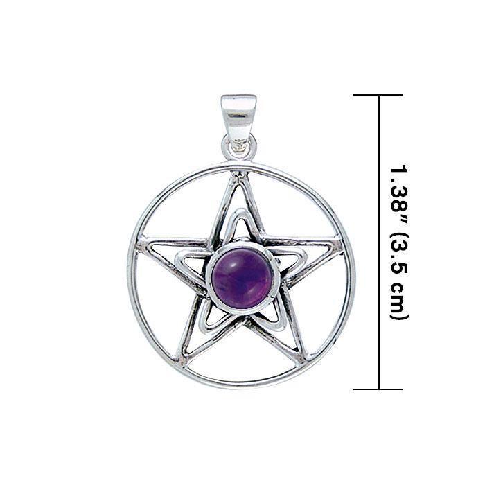 Pentagram Pentacle Sterling Silver Pendant TP3315