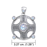 Celtic Knot Elemental Shield Pendant with Chain Set TSE854