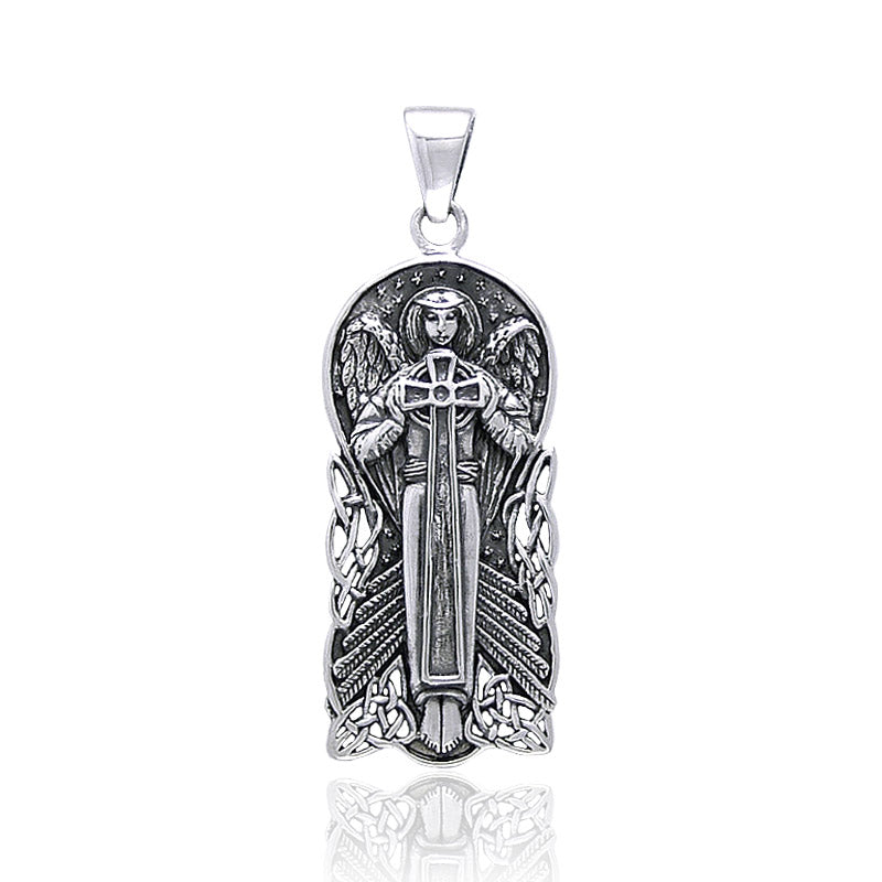 Celtic Angel Of Devotion Silver Pendant TP3442