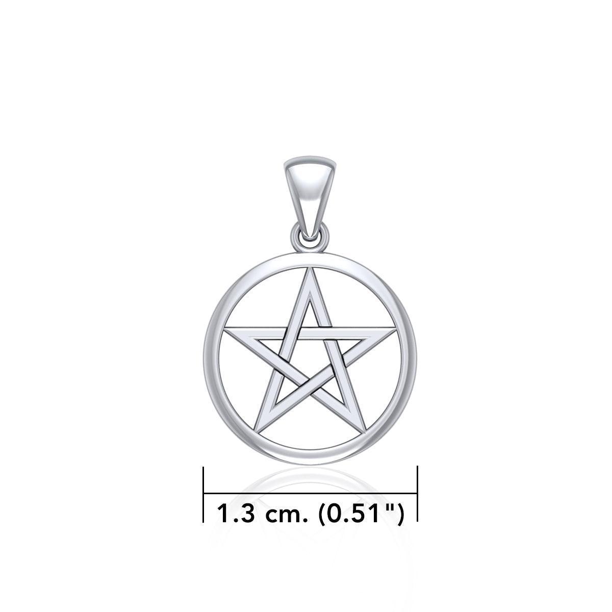 Pentacle Sterling Silver Pendant TP355