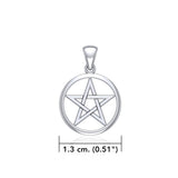 Pentacle Sterling Silver Pendant TP355