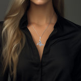 A Classic Wiccan symbol ~ Sterling Silver Broomstick Pendant Jewelry TP1523