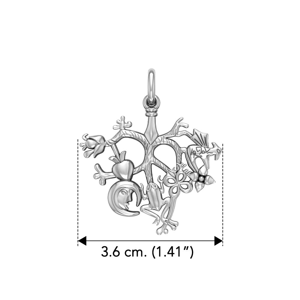Cimaruta Witch Sterling Silver Jewelry Charm Pendant