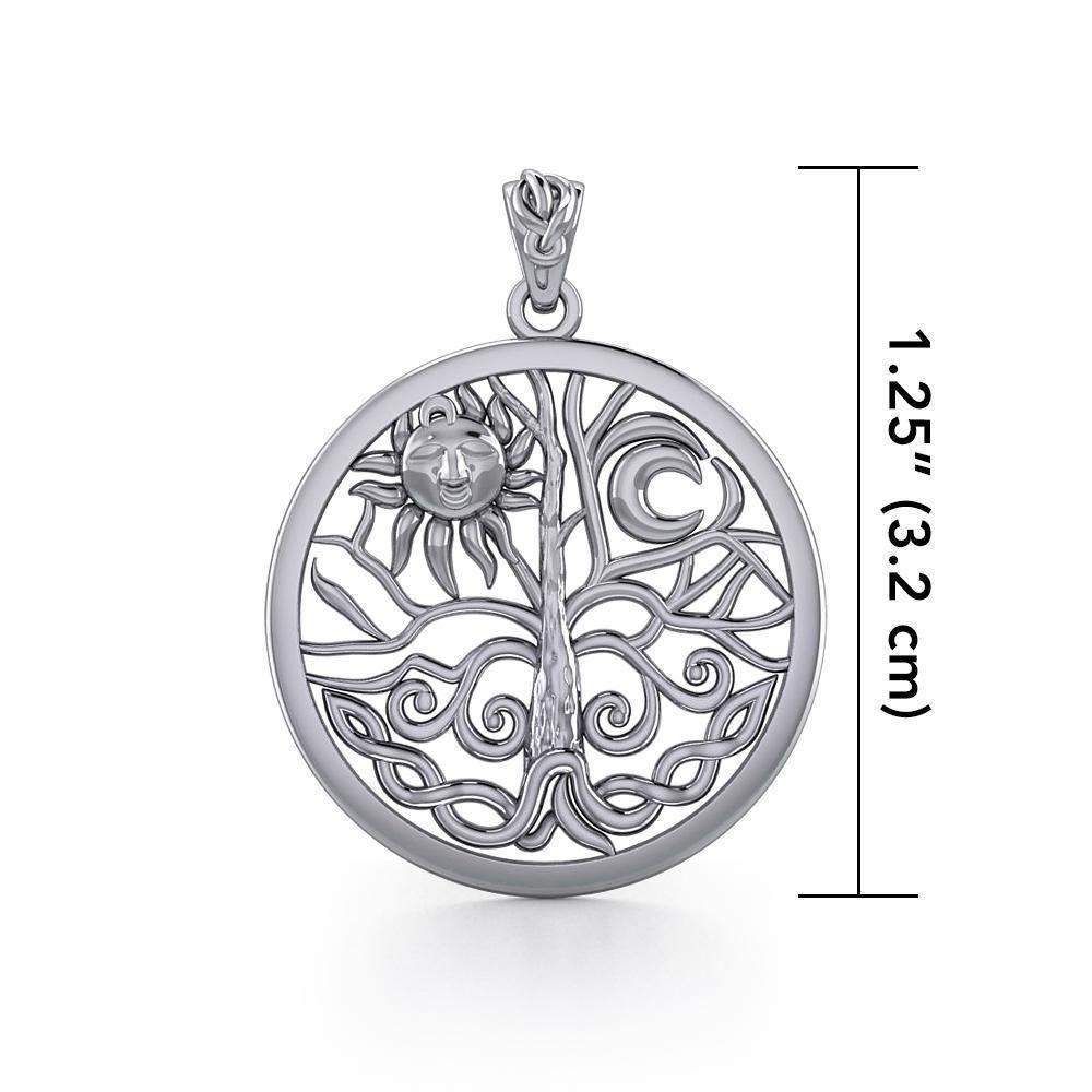 The Tree of Life in its Never-ending journey ~ Sterling Silver Pendant TPD3543