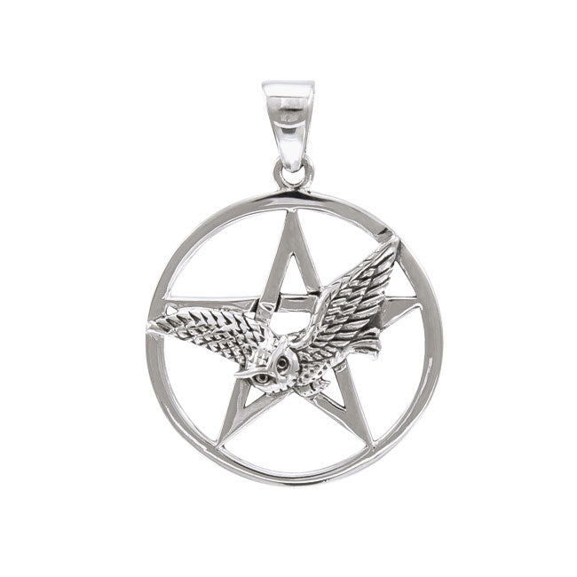 Flying Owl with Pendant Silver Pendant TPD4334