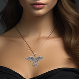 Celtic Owl with Pentacle Silver Pendant TPD4336