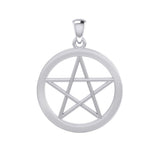 The Plain Pentacle Silver Pendant TPD4567