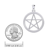 The Plain Pentacle Silver Pendant TPD4567