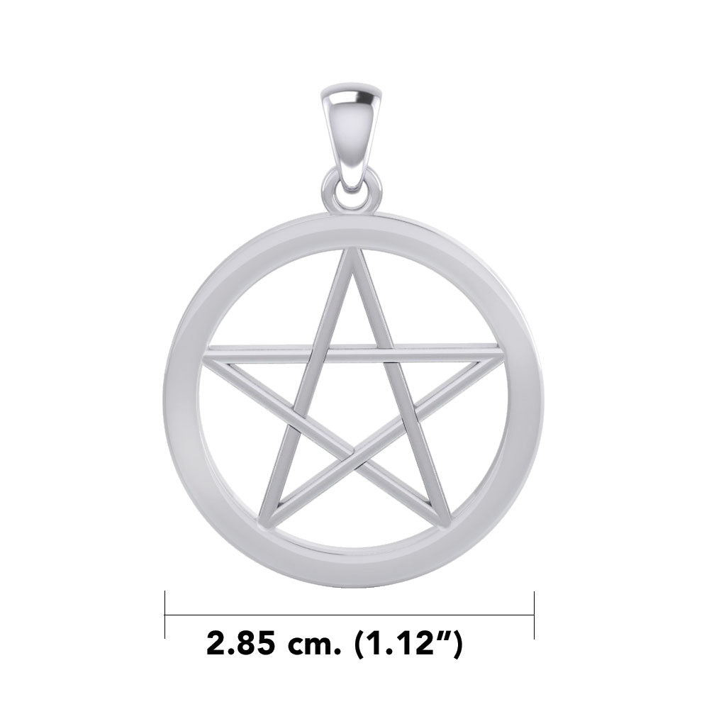 The Plain Pentacle Silver Pendant TPD4567
