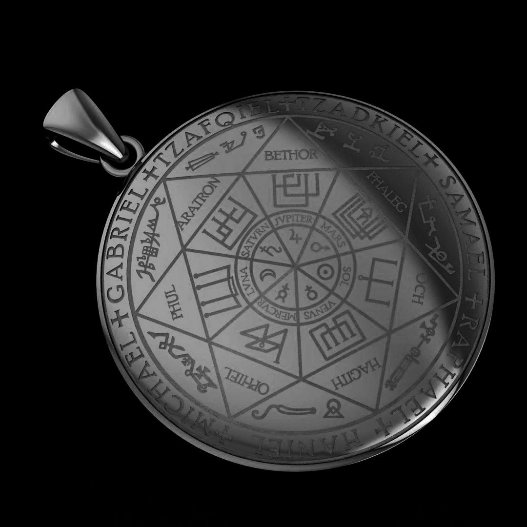 Experience Divine Guidance: The Seven Archangels Silver Pendant - TPD5154 | Embrace Heavenly Protection and Spiritual Connection