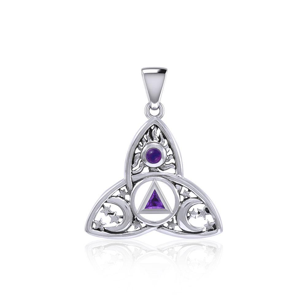 Celtic Trinity Recovery Pendant with Gemstone TPD5842 - Jewelry