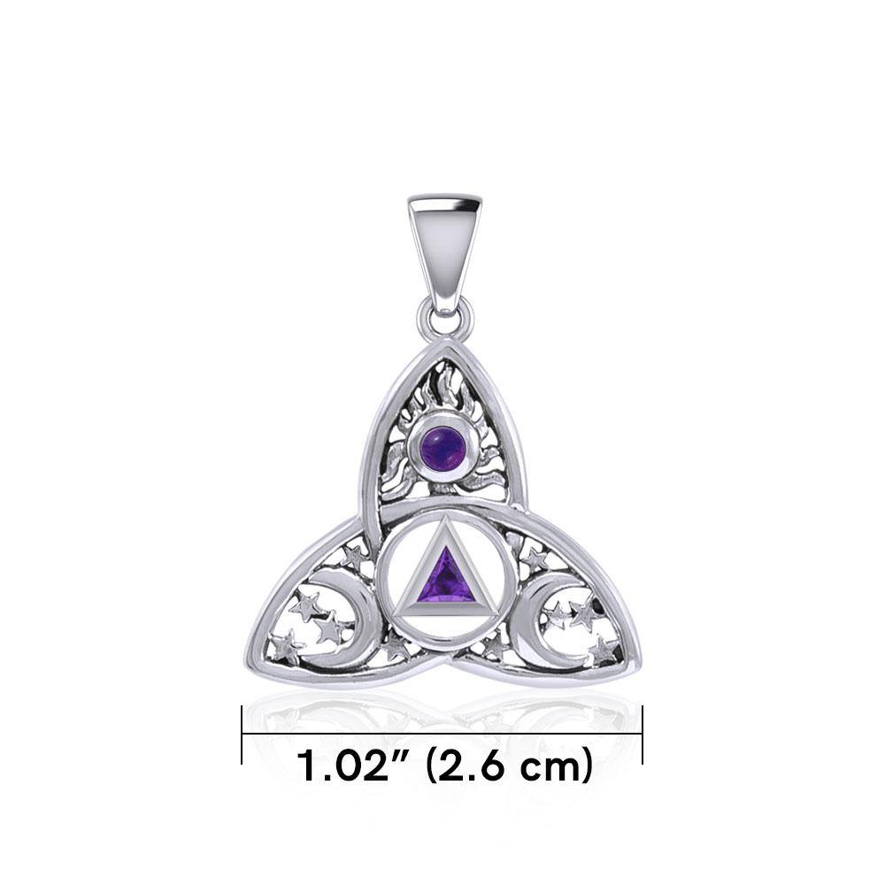 Celtic Trinity Recovery Pendant with Gemstone TPD5842 - Jewelry
