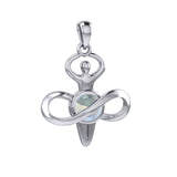 Peter Stone Eternal Light of Goddess Silver Pendant with Gem TPD6176